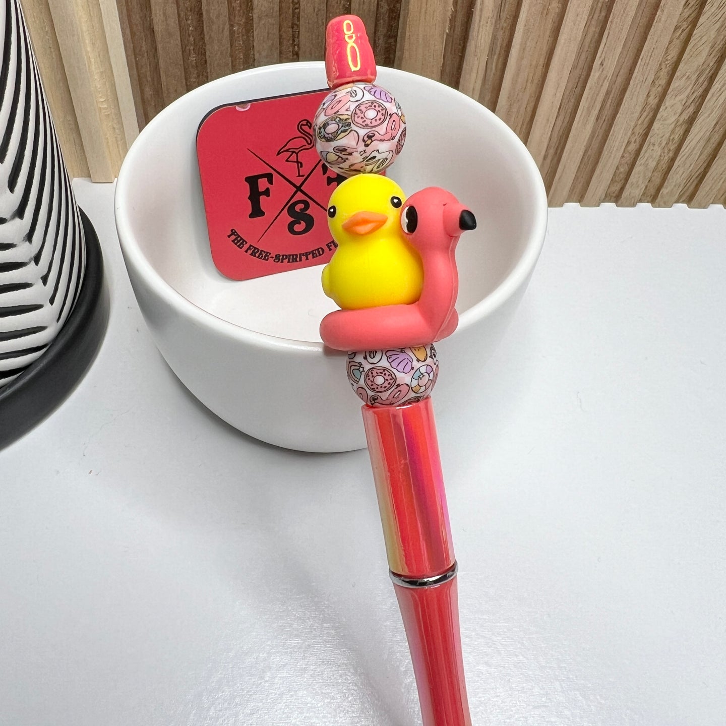 Rubber Ducky Flamingo Floatie Plastic Pen